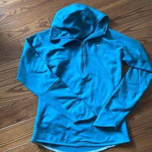 Teal Nike running quarter zip